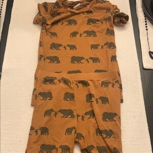 Brown Bear Print Pajama Set
